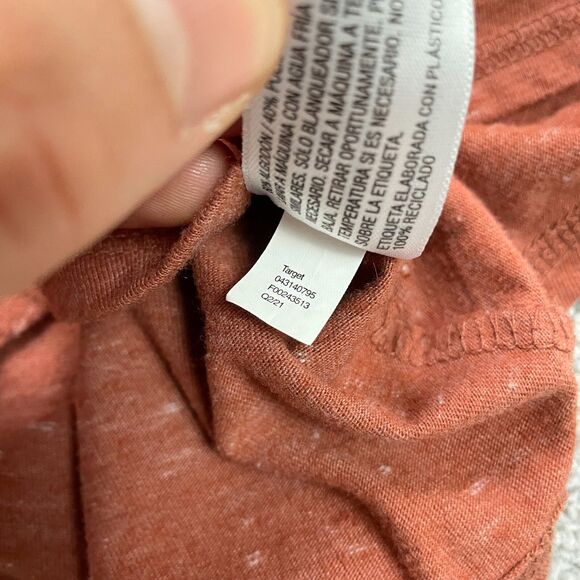 Goodfellow Henley Shirt Mens Small Rust Dark Orange Long Sleeve Casual Outdoor - Picture 6 of 10